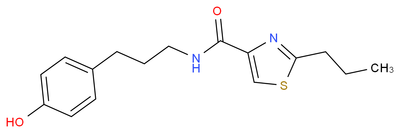 N-[3-(4-hydroxyphenyl)propyl]-2-propyl-1,3-thiazole-4-carboxamide_Molecular_structure_CAS_)