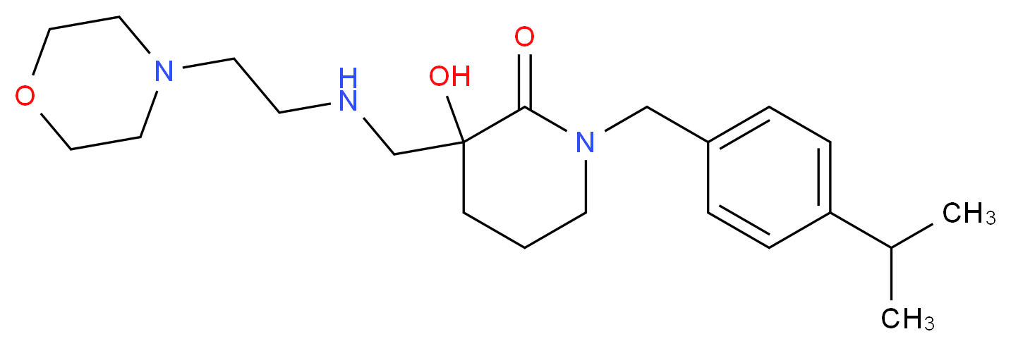 3-hydroxy-1-(4-isopropylbenzyl)-3-{[(2-morpholin-4-ylethyl)amino]methyl}piperidin-2-one_Molecular_structure_CAS_)