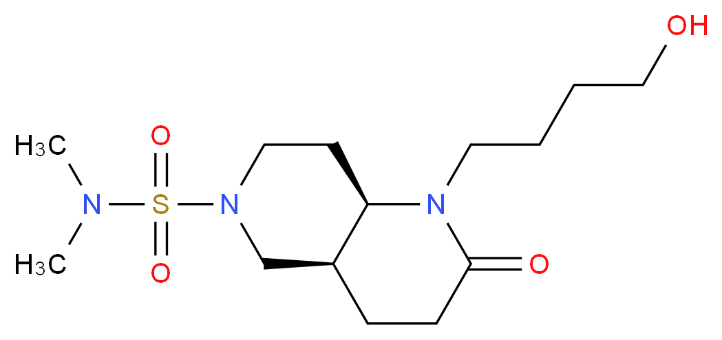 (4aS*,8aR*)-1-(4-hydroxybutyl)-N,N-dimethyl-2-oxooctahydro-1,6-naphthyridine-6(2H)-sulfonamide_Molecular_structure_CAS_)