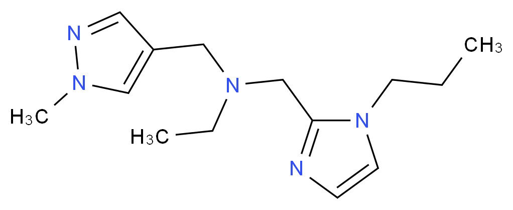 N-[(1-methyl-1H-pyrazol-4-yl)methyl]-N-[(1-propyl-1H-imidazol-2-yl)methyl]ethanamine_Molecular_structure_CAS_)