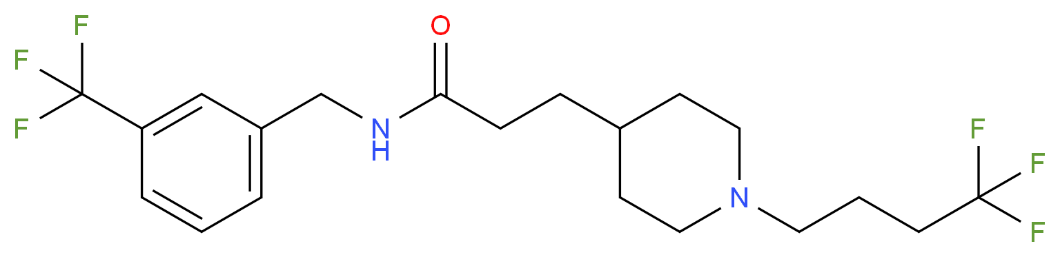 3-[1-(4,4,4-trifluorobutyl)-4-piperidinyl]-N-[3-(trifluoromethyl)benzyl]propanamide_Molecular_structure_CAS_)