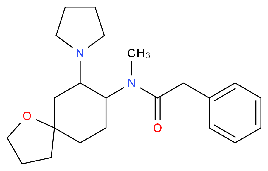 (5&alpha;,7&alpha;,8&beta;)-(+)-N-METHYL-N-(7-[1-PYRROLIDINYL]-1-OXASPIRO[4.5]DEC-8-YL)-BENZENEACETAMIDE_Molecular_structure_CAS_96744-75-1)