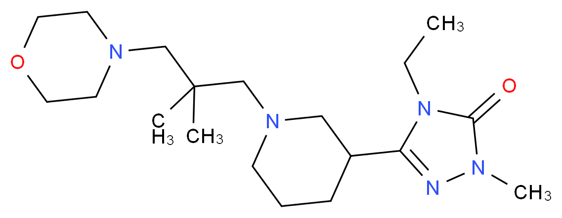 5-[1-(2,2-dimethyl-3-morpholin-4-ylpropyl)piperidin-3-yl]-4-ethyl-2-methyl-2,4-dihydro-3H-1,2,4-triazol-3-one_Molecular_structure_CAS_)