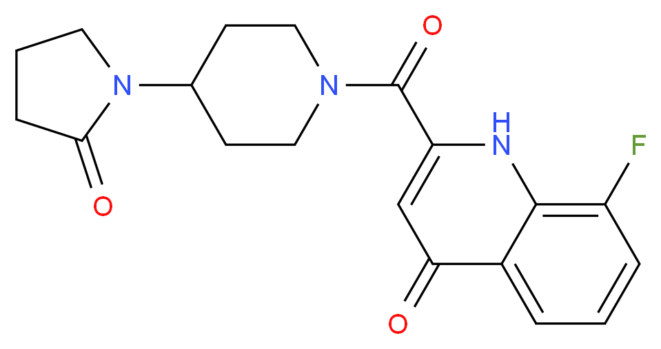 8-fluoro-2-{[4-(2-oxopyrrolidin-1-yl)piperidin-1-yl]carbonyl}quinolin-4(1H)-one_Molecular_structure_CAS_)
