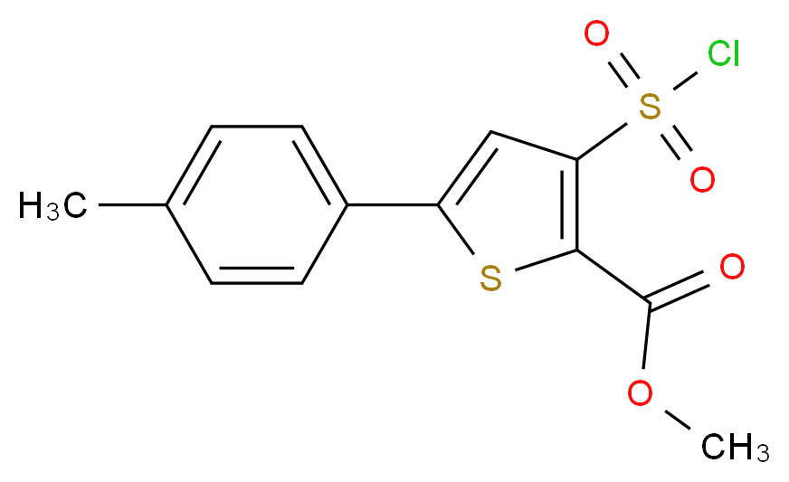 methyl 3-(chlorosulfonyl)-5-(4-methylphenyl)thiophene-2-carboxylate_Molecular_structure_CAS_)