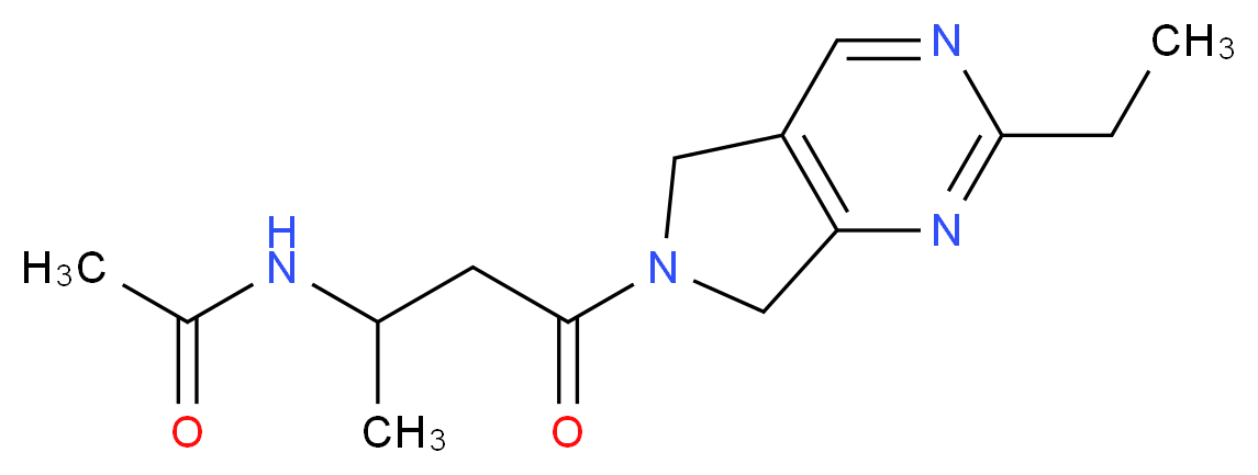 N-[3-(2-ethyl-5,7-dihydro-6H-pyrrolo[3,4-d]pyrimidin-6-yl)-1-methyl-3-oxopropyl]acetamide_Molecular_structure_CAS_)