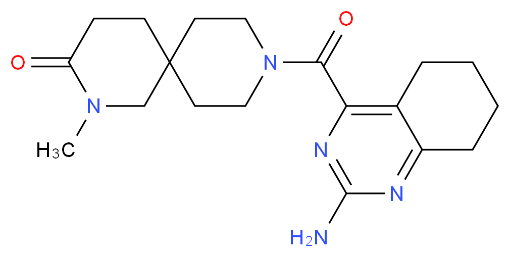 9-[(2-amino-5,6,7,8-tetrahydroquinazolin-4-yl)carbonyl]-2-methyl-2,9-diazaspiro[5.5]undecan-3-one_Molecular_structure_CAS_)