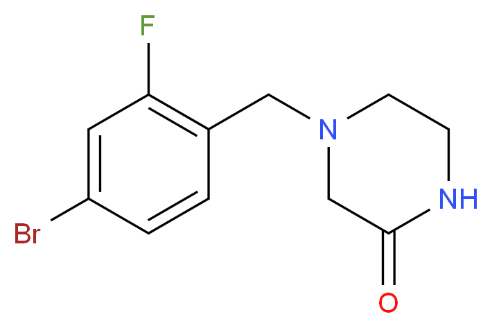 4-[(4-bromo-2-fluorophenyl)methyl]piperazin-2-one_Molecular_structure_CAS_)