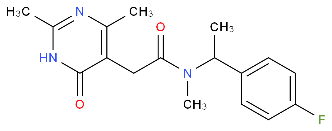 2-(2,4-dimethyl-6-oxo-1,6-dihydropyrimidin-5-yl)-N-[1-(4-fluorophenyl)ethyl]-N-methylacetamide_Molecular_structure_CAS_)