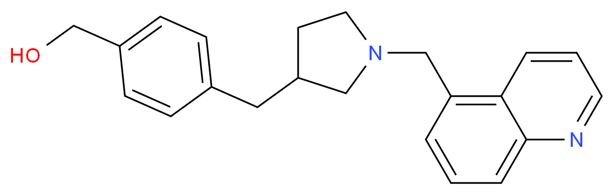 (4-{[1-(quinolin-5-ylmethyl)pyrrolidin-3-yl]methyl}phenyl)methanol_Molecular_structure_CAS_)