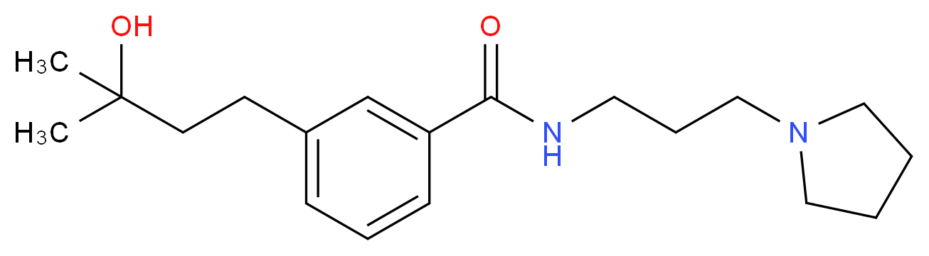 3-(3-hydroxy-3-methylbutyl)-N-[3-(1-pyrrolidinyl)propyl]benzamide_Molecular_structure_CAS_)