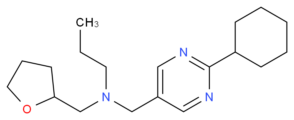 N-[(2-cyclohexylpyrimidin-5-yl)methyl]-N-(tetrahydrofuran-2-ylmethyl)propan-1-amine_Molecular_structure_CAS_)