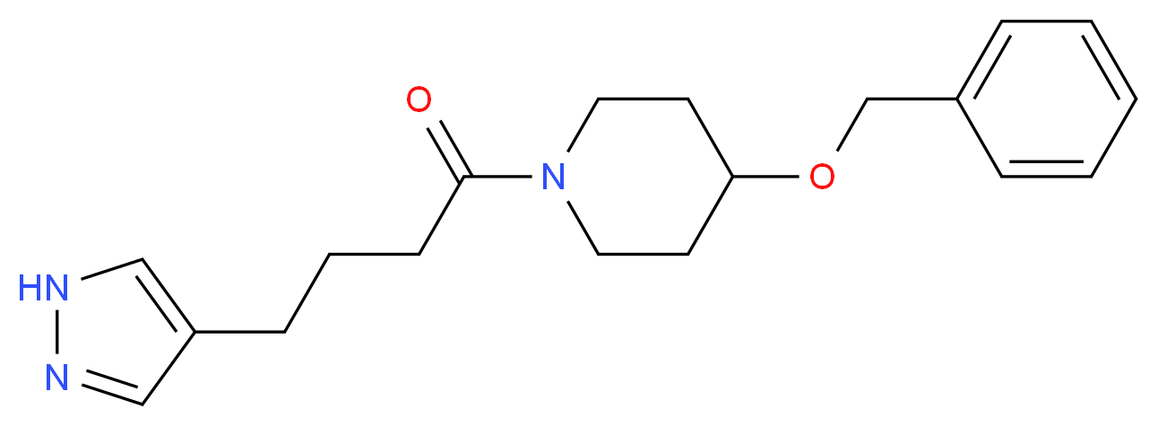 4-(benzyloxy)-1-[4-(1H-pyrazol-4-yl)butanoyl]piperidine_Molecular_structure_CAS_)
