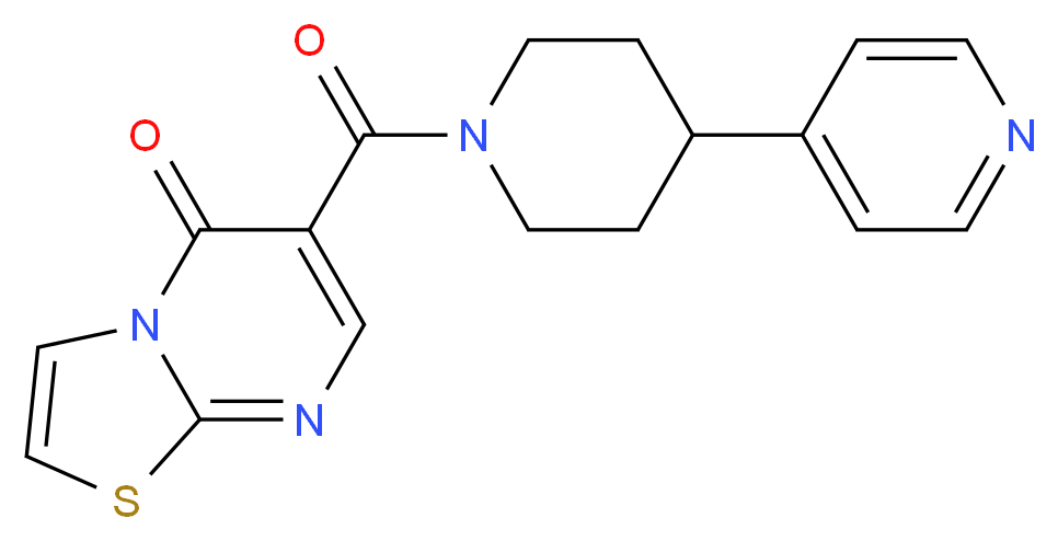 6-{[4-(4-pyridinyl)-1-piperidinyl]carbonyl}-5H-[1,3]thiazolo[3,2-a]pyrimidin-5-one_Molecular_structure_CAS_)