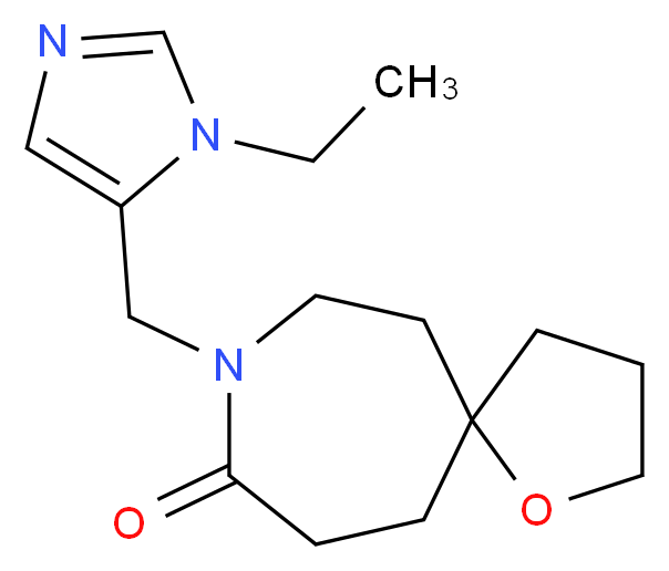 8-[(1-ethyl-1H-imidazol-5-yl)methyl]-1-oxa-8-azaspiro[4.6]undecan-9-one_Molecular_structure_CAS_)