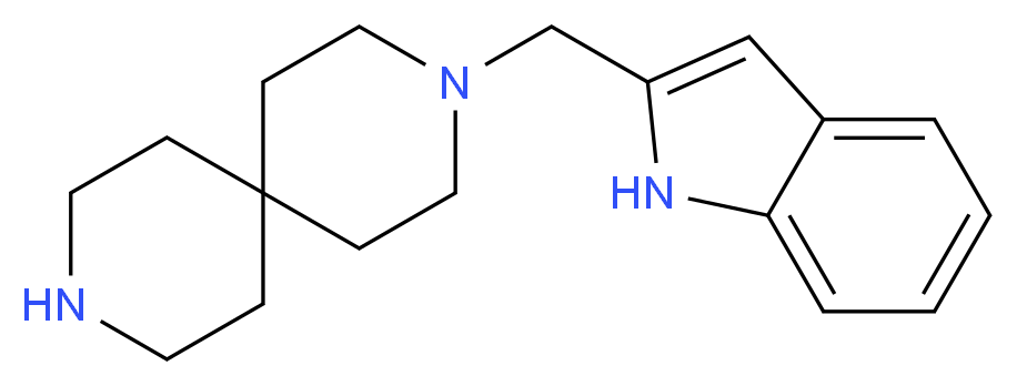 3-(1H-indol-2-ylmethyl)-3,9-diazaspiro[5.5]undecane_Molecular_structure_CAS_)