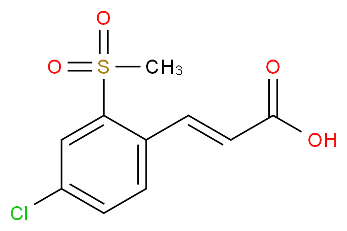 (2E)-3-[4-Chloro-2-(methylsulphonyl)phenyl]acrylic acid_Molecular_structure_CAS_)