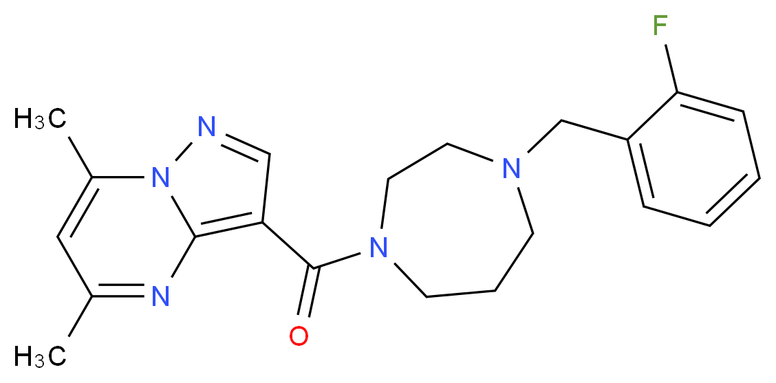 3-{[4-(2-fluorobenzyl)-1,4-diazepan-1-yl]carbonyl}-5,7-dimethylpyrazolo[1,5-a]pyrimidine_Molecular_structure_CAS_)