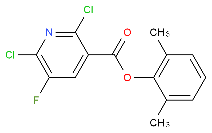 2,6-dimethylphenyl 2,6-dichloro-5-fluoronicotinate_Molecular_structure_CAS_)