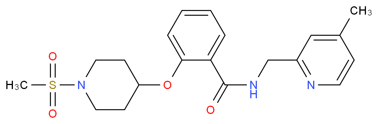 N-[(4-methylpyridin-2-yl)methyl]-2-{[1-(methylsulfonyl)piperidin-4-yl]oxy}benzamide_Molecular_structure_CAS_)