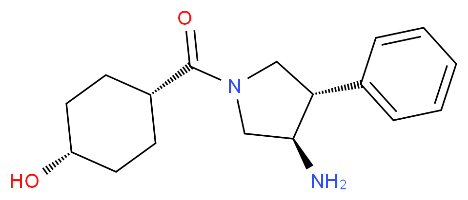 cis-4-{[(3R*,4S*)-3-amino-4-phenyl-1-pyrrolidinyl]carbonyl}cyclohexanol_Molecular_structure_CAS_)
