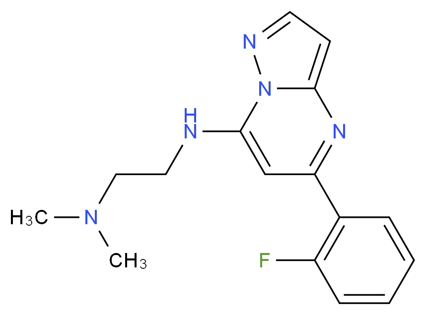 N'-[5-(2-fluorophenyl)pyrazolo[1,5-a]pyrimidin-7-yl]-N,N-dimethyl-1,2-ethanediamine_Molecular_structure_CAS_)