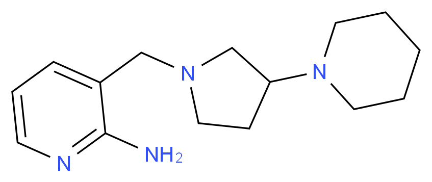 3-[(3-piperidin-1-ylpyrrolidin-1-yl)methyl]pyridin-2-amine_Molecular_structure_CAS_)