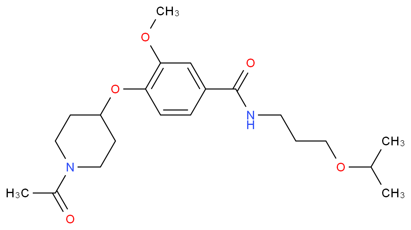 4-[(1-acetyl-4-piperidinyl)oxy]-N-(3-isopropoxypropyl)-3-methoxybenzamide_Molecular_structure_CAS_)