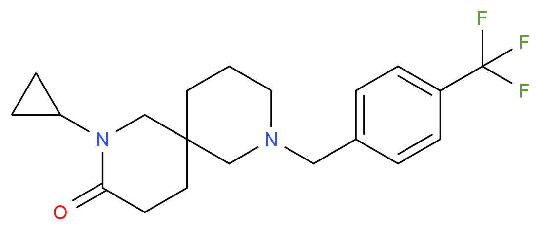2-cyclopropyl-8-[4-(trifluoromethyl)benzyl]-2,8-diazaspiro[5.5]undecan-3-one_Molecular_structure_CAS_)