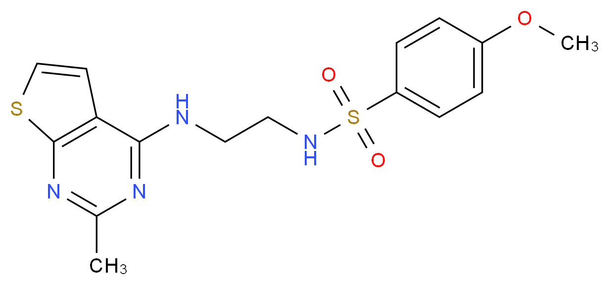 4-methoxy-N-{2-[(2-methylthieno[2,3-d]pyrimidin-4-yl)amino]ethyl}benzenesulfonamide_Molecular_structure_CAS_)