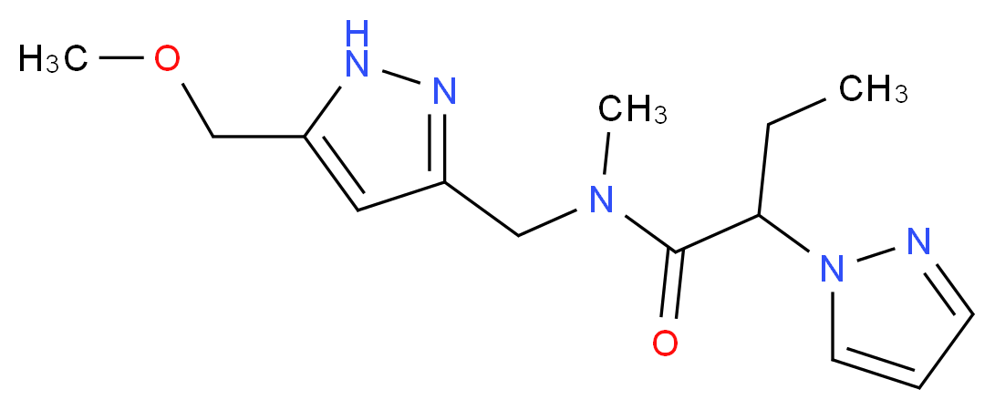 N-{[5-(methoxymethyl)-1H-pyrazol-3-yl]methyl}-N-methyl-2-(1H-pyrazol-1-yl)butanamide_Molecular_structure_CAS_)