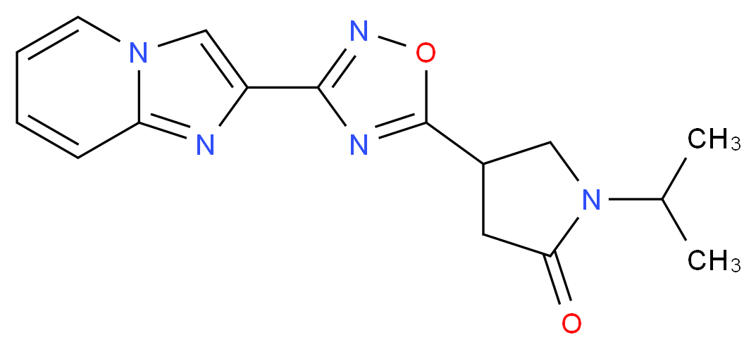 4-(3-imidazo[1,2-a]pyridin-2-yl-1,2,4-oxadiazol-5-yl)-1-isopropyl-2-pyrrolidinone_Molecular_structure_CAS_)
