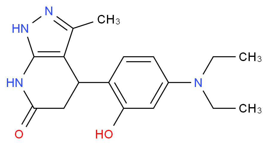 4-[4-(diethylamino)-2-hydroxyphenyl]-3-methyl-1,4,5,7-tetrahydro-6H-pyrazolo[3,4-b]pyridin-6-one_Molecular_structure_CAS_)