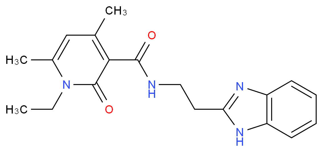 N-[2-(1H-benzimidazol-2-yl)ethyl]-1-ethyl-4,6-dimethyl-2-oxo-1,2-dihydropyridine-3-carboxamide_Molecular_structure_CAS_)