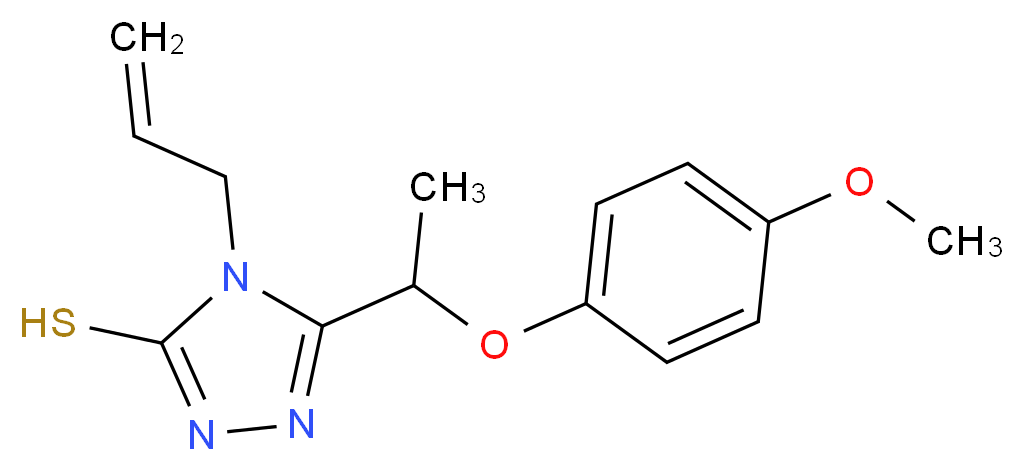 4-Allyl-5-[1-(4-methoxyphenoxy)ethyl]-4H-1,2,4-triazole-3-thiol_Molecular_structure_CAS_669737-43-3)