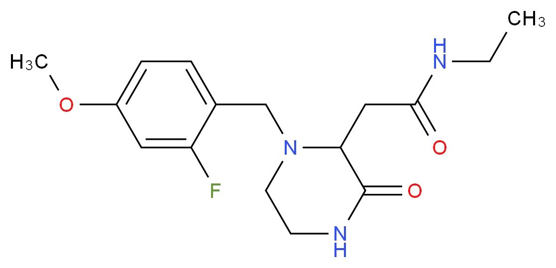 N-ethyl-2-[1-(2-fluoro-4-methoxybenzyl)-3-oxo-2-piperazinyl]acetamide_Molecular_structure_CAS_)