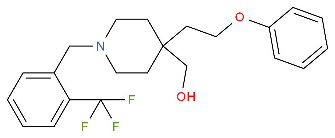 {4-(2-phenoxyethyl)-1-[2-(trifluoromethyl)benzyl]-4-piperidinyl}methanol_Molecular_structure_CAS_)