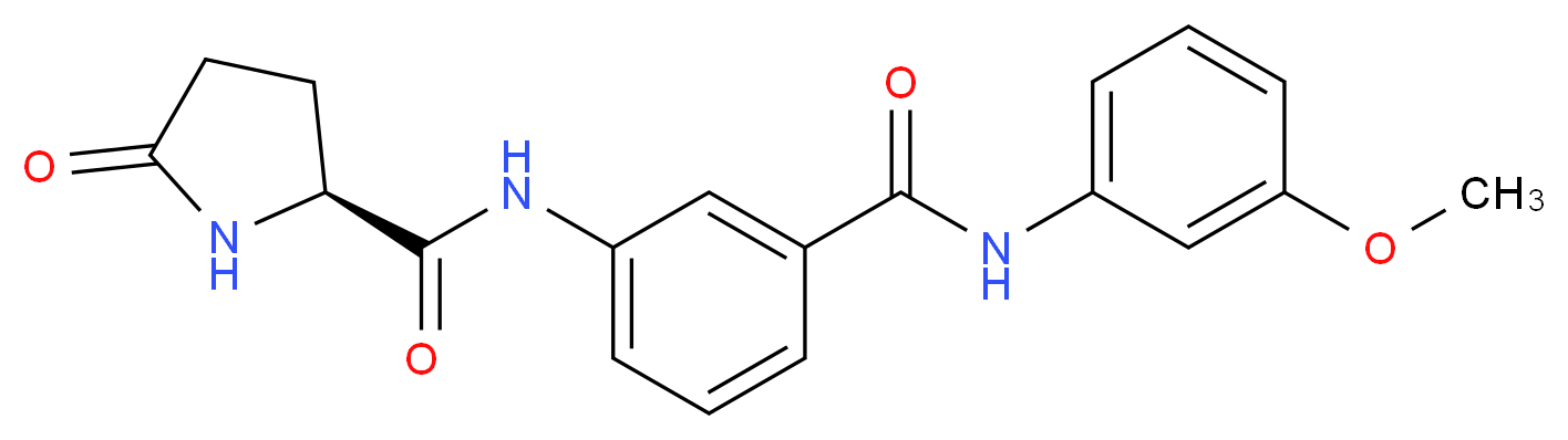 (2S)-N-(3-{[(3-methoxyphenyl)amino]carbonyl}phenyl)-5-oxopyrrolidine-2-carboxamide_Molecular_structure_CAS_)