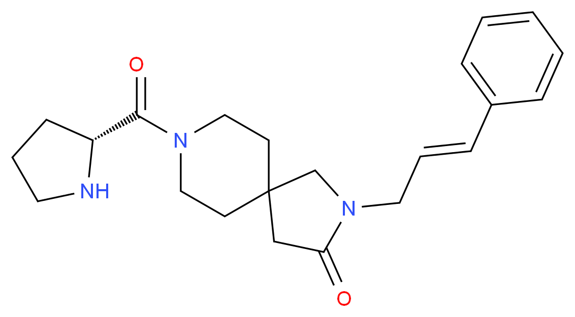 2-[(2E)-3-phenylprop-2-en-1-yl]-8-D-prolyl-2,8-diazaspiro[4.5]decan-3-one_Molecular_structure_CAS_)