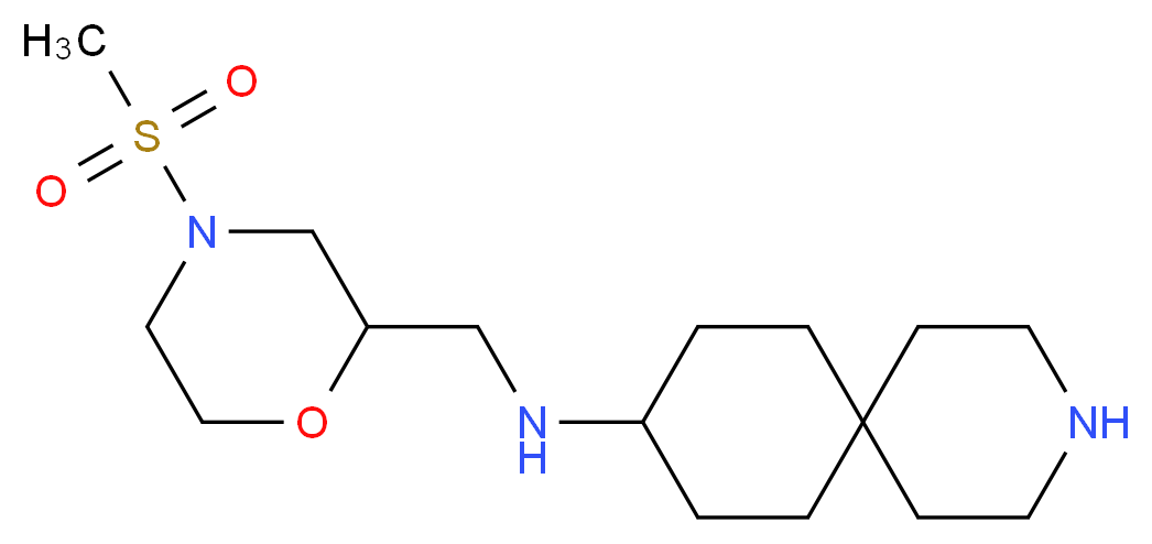 N-{[4-(methylsulfonyl)morpholin-2-yl]methyl}-3-azaspiro[5.5]undecan-9-amine_Molecular_structure_CAS_)