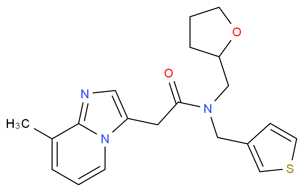 2-(8-methylimidazo[1,2-a]pyridin-3-yl)-N-(tetrahydrofuran-2-ylmethyl)-N-(3-thienylmethyl)acetamide_Molecular_structure_CAS_)