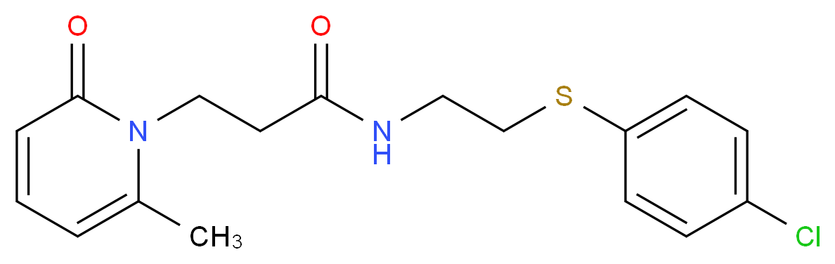 N-{2-[(4-chlorophenyl)thio]ethyl}-3-(6-methyl-2-oxopyridin-1(2H)-yl)propanamide_Molecular_structure_CAS_)