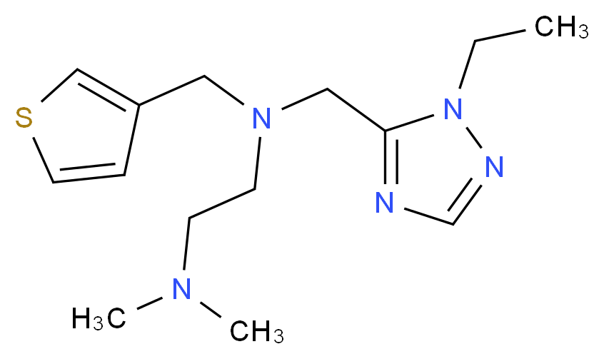 N-[(1-ethyl-1H-1,2,4-triazol-5-yl)methyl]-N',N'-dimethyl-N-(3-thienylmethyl)ethane-1,2-diamine_Molecular_structure_CAS_)