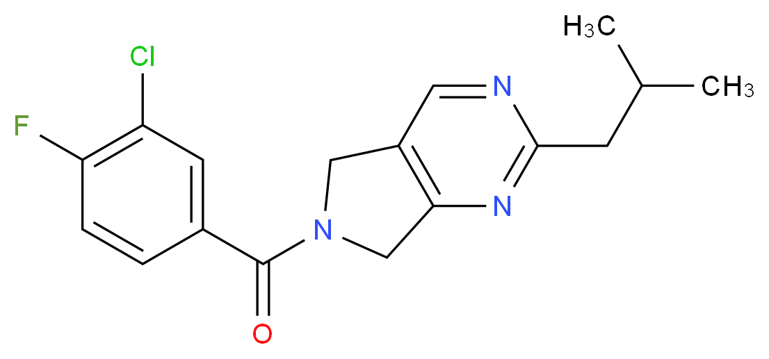 6-(3-chloro-4-fluorobenzoyl)-2-isobutyl-6,7-dihydro-5H-pyrrolo[3,4-d]pyrimidine_Molecular_structure_CAS_)