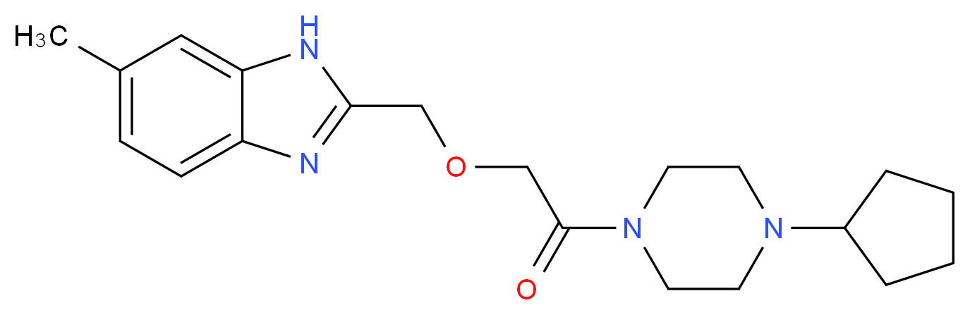 2-{[2-(4-cyclopentylpiperazin-1-yl)-2-oxoethoxy]methyl}-6-methyl-1H-benzimidazole_Molecular_structure_CAS_)