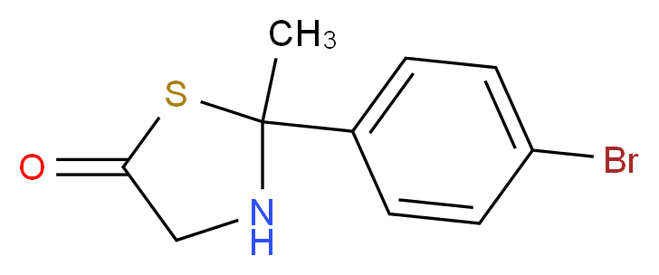 2-(4-Bromophenyl)-2-methylthiazolidin-4-one_Molecular_structure_CAS_309294-12-0)