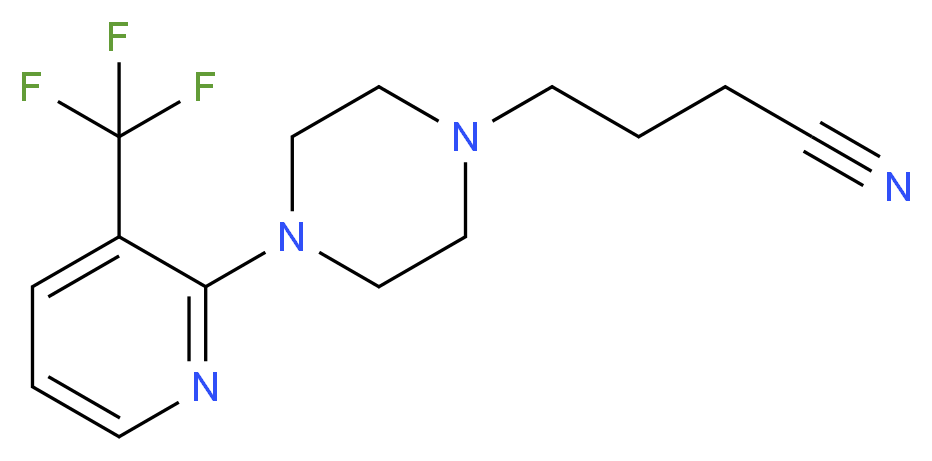 4-{4-[3-(trifluoromethyl)pyridin-2-yl]piperazino}butanenitrile_Molecular_structure_CAS_)