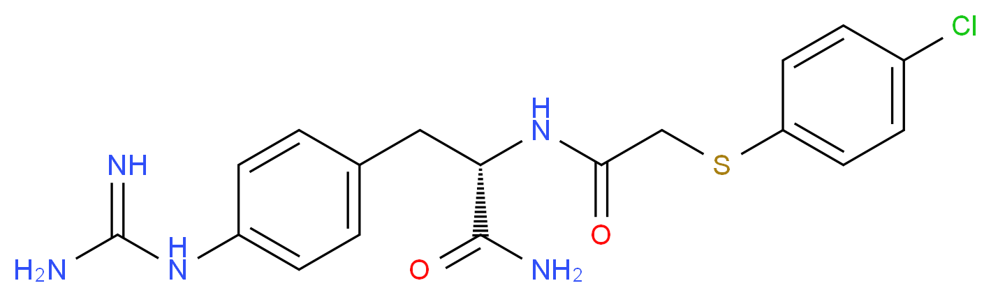 2-[2-(4-CHLORO-PHENYLSULFANYL)-ACETYLAMINO]-3-(4-GUANIDINO-PHENYL)-PROPIONAMIDE_Molecular_structure_CAS_)
