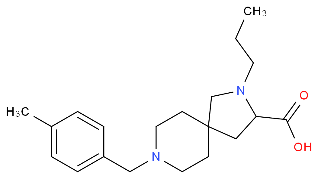 8-(4-methylbenzyl)-2-propyl-2,8-diazaspiro[4.5]decane-3-carboxylic acid_Molecular_structure_CAS_)
