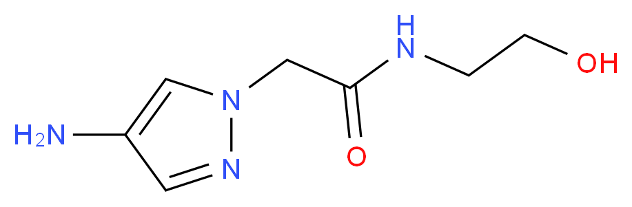 2-(4-amino-1H-pyrazol-1-yl)-N-(2-hydroxyethyl)acetamide_Molecular_structure_CAS_)